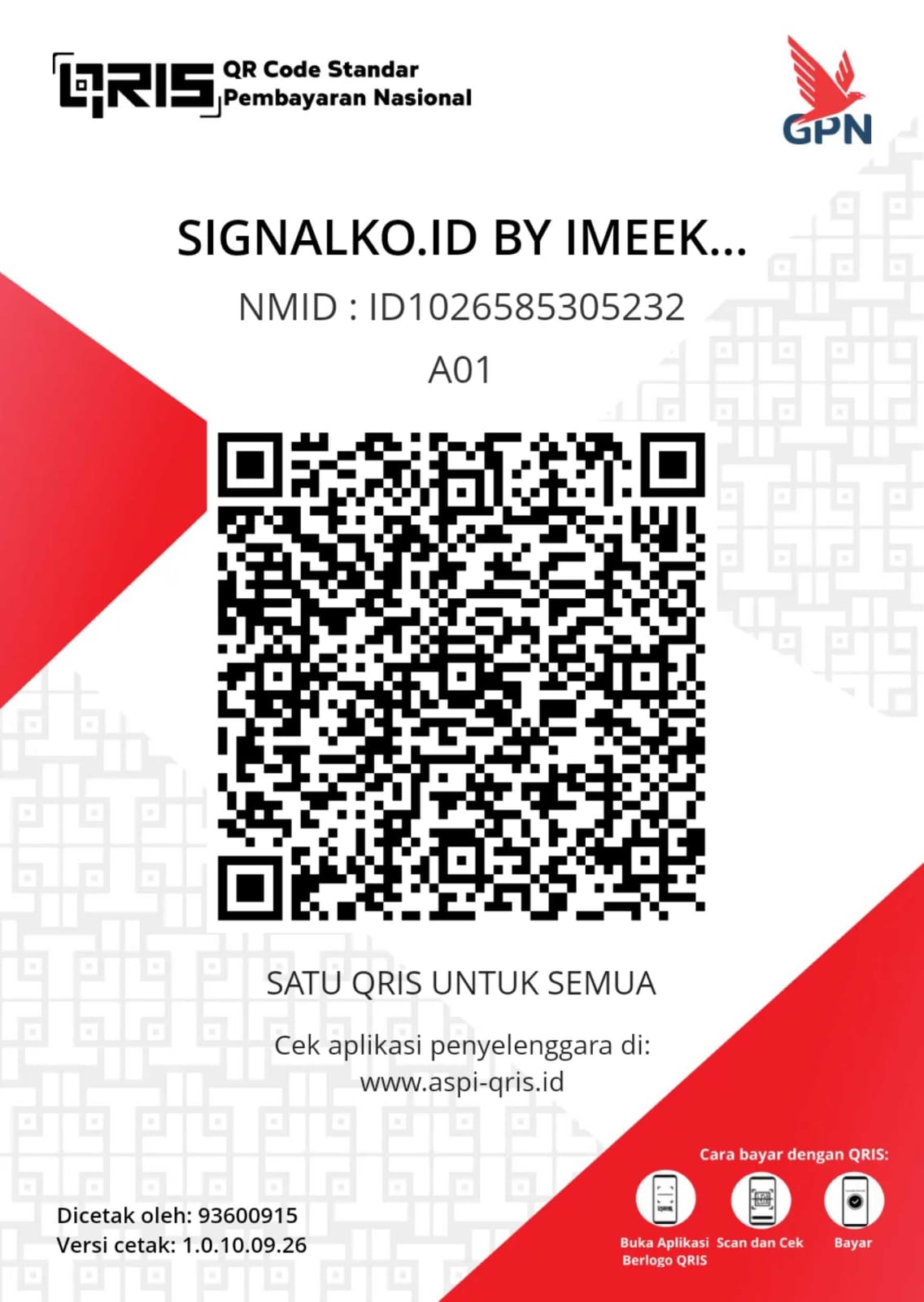 Pembayaran Instan via QRIS Bebas Biaya